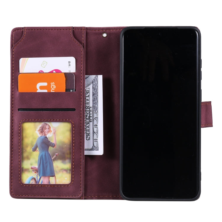 For Samsung Galaxy S20+ Skin Feel Business Horizontal Flip PU Leather Case with Holder & Multi-Card Slots & Wallet & Lanyard & Photo Frame