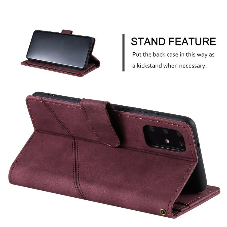 For Samsung Galaxy S20+ Skin Feel Business Horizontal Flip PU Leather Case with Holder & Multi-Card Slots & Wallet & Lanyard & Photo Frame