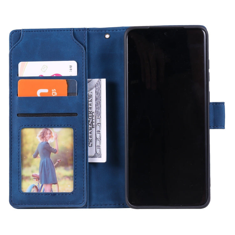 For Samsung Galaxy S20+ Skin Feel Business Horizontal Flip PU Leather Case with Holder & Multi-Card Slots & Wallet & Lanyard & Photo Frame