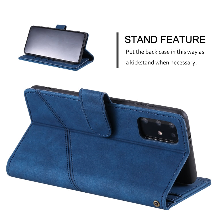 For Samsung Galaxy S20+ Skin Feel Business Horizontal Flip PU Leather Case with Holder & Multi-Card Slots & Wallet & Lanyard & Photo Frame
