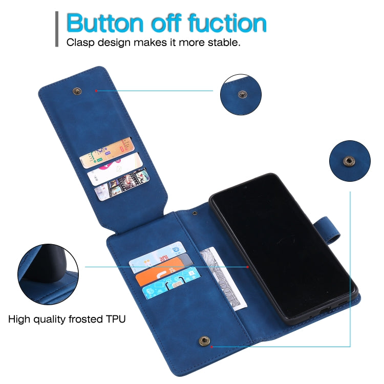 For Samsung Galaxy S20+ Skin Feel Business Horizontal Flip PU Leather Case with Holder & Multi-Card Slots & Wallet & Lanyard & Photo Frame