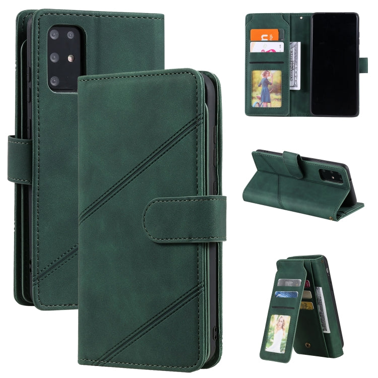 For Samsung Galaxy S20+ Skin Feel Business Horizontal Flip PU Leather Case with Holder & Multi-Card Slots & Wallet & Lanyard & Photo Frame