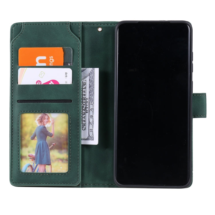 For Samsung Galaxy S20+ Skin Feel Business Horizontal Flip PU Leather Case with Holder & Multi-Card Slots & Wallet & Lanyard & Photo Frame