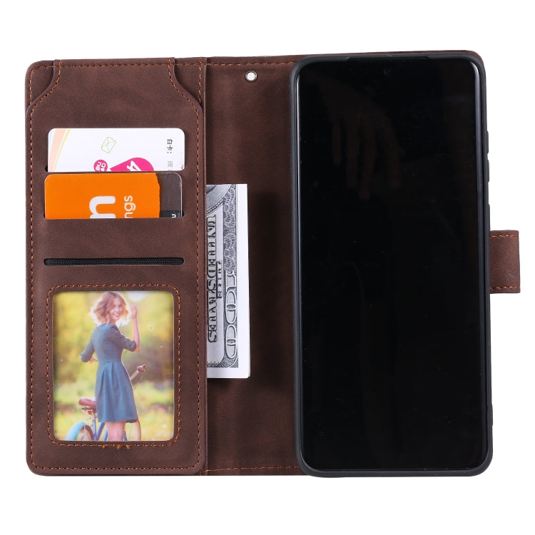 For Samsung Galaxy S20+ Skin Feel Business Horizontal Flip PU Leather Case with Holder & Multi-Card Slots & Wallet & Lanyard & Photo Frame