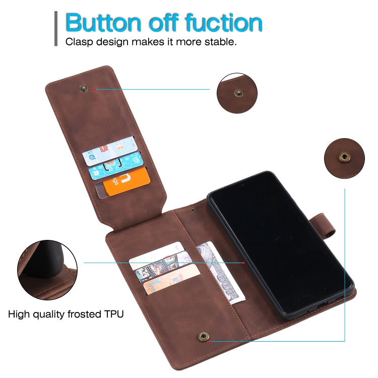 For Samsung Galaxy S20+ Skin Feel Business Horizontal Flip PU Leather Case with Holder & Multi-Card Slots & Wallet & Lanyard & Photo Frame