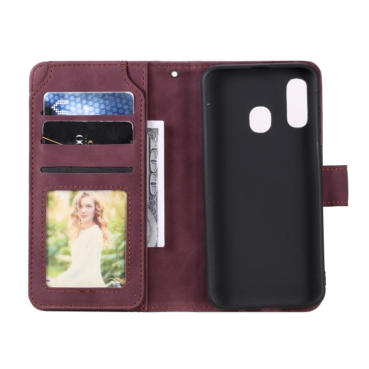 For Samsung Galaxy A40 Skin Feel Business Horizontal Flip PU Leather Case with Holder & Multi-Card Slots & Wallet & Lanyard & Photo Frame