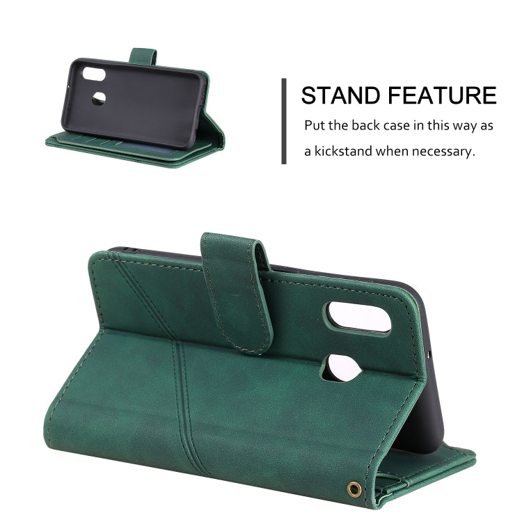 For Samsung Galaxy A40 Skin Feel Business Horizontal Flip PU Leather Case with Holder & Multi-Card Slots & Wallet & Lanyard & Photo Frame