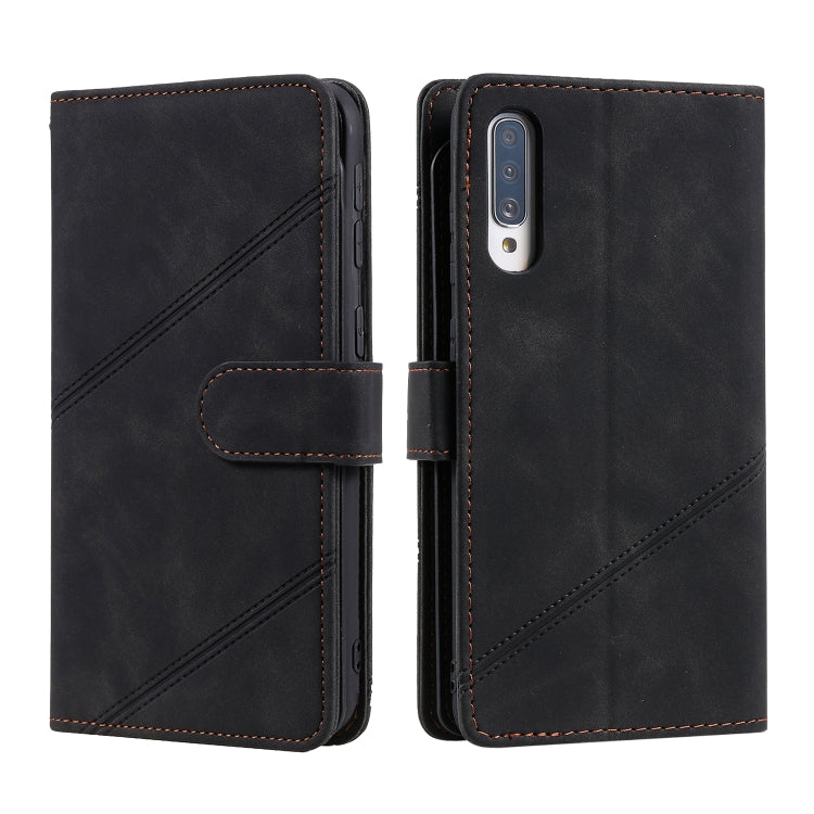 For Samsung Galaxy A70 Skin Feel Business Horizontal Flip PU Leather Case with Holder & Multi-Card Slots & Wallet & Lanyard & Photo Frame