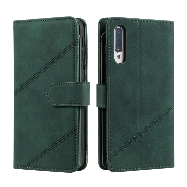 For Samsung Galaxy A70 Skin Feel Business Horizontal Flip PU Leather Case with Holder & Multi-Card Slots & Wallet & Lanyard & Photo Frame