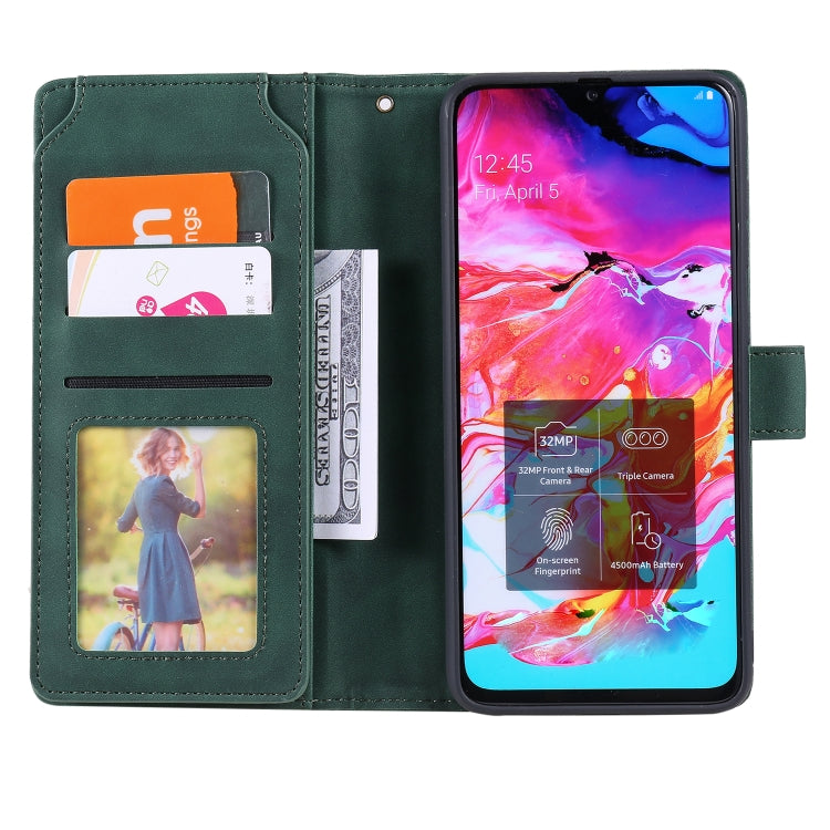 For Samsung Galaxy A70 Skin Feel Business Horizontal Flip PU Leather Case with Holder & Multi-Card Slots & Wallet & Lanyard & Photo Frame