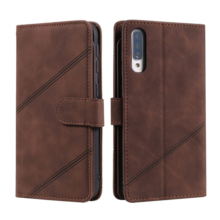 For Samsung Galaxy A70 Skin Feel Business Horizontal Flip PU Leather Case with Holder & Multi-Card Slots & Wallet & Lanyard & Photo Frame