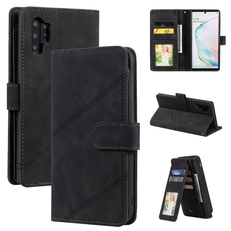 For Samsung Galaxy Note10+ Skin Feel Business Horizontal Flip PU Leather Case with Holder & Multi-Card Slots & Wallet & Lanyard & Photo Frame