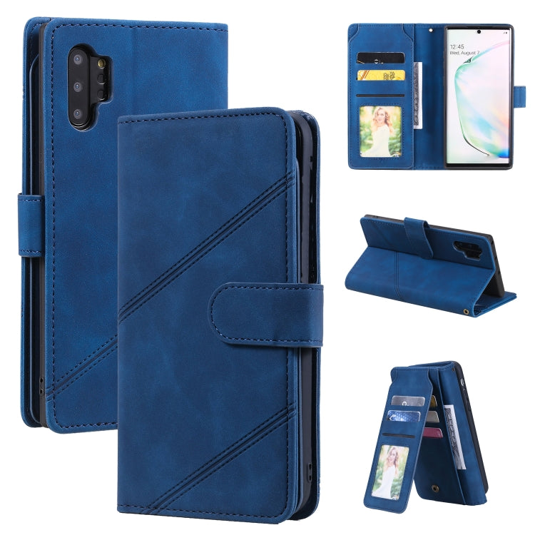 For Samsung Galaxy Note10+ Skin Feel Business Horizontal Flip PU Leather Case with Holder & Multi-Card Slots & Wallet & Lanyard & Photo Frame