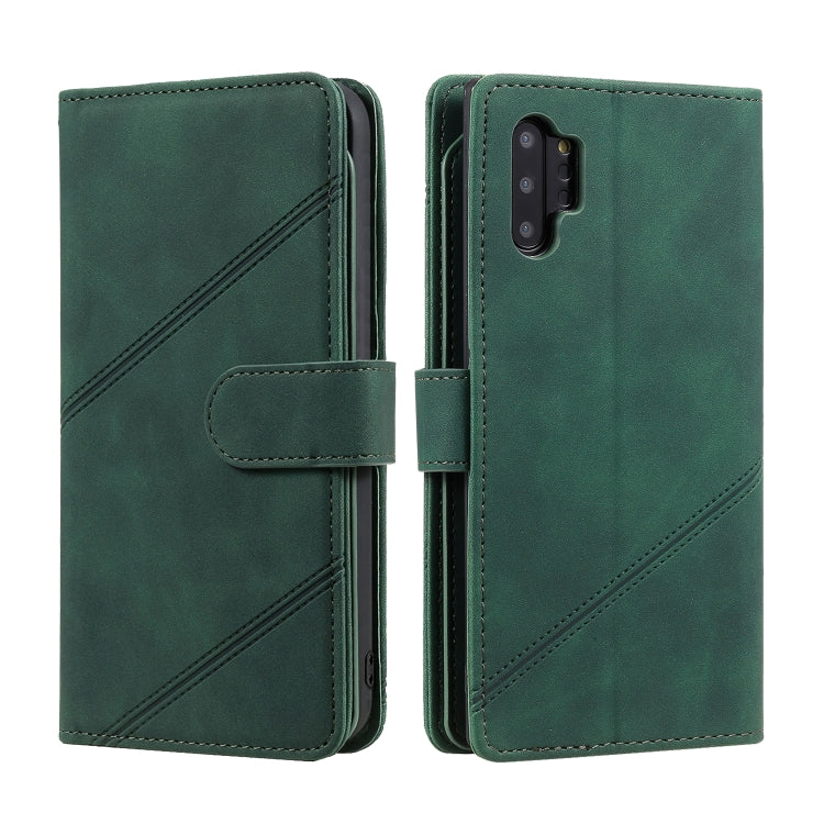 For Samsung Galaxy Note10+ Skin Feel Business Horizontal Flip PU Leather Case with Holder & Multi-Card Slots & Wallet & Lanyard & Photo Frame