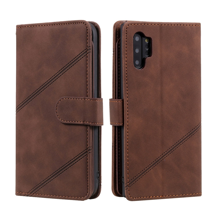 For Samsung Galaxy Note10+ Skin Feel Business Horizontal Flip PU Leather Case with Holder & Multi-Card Slots & Wallet & Lanyard & Photo Frame