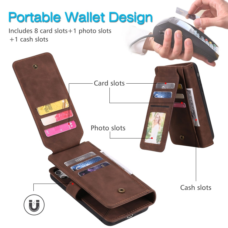 For Samsung Galaxy Note10+ Skin Feel Business Horizontal Flip PU Leather Case with Holder & Multi-Card Slots & Wallet & Lanyard & Photo Frame