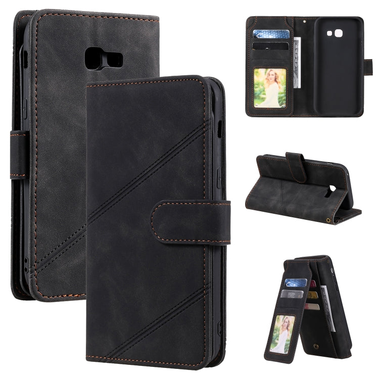 For Samsung Galaxy A5 2017 Skin Feel Business Horizontal Flip PU Leather Case with Holder & Multi-Card Slots & Wallet & Lanyard & Photo Frame