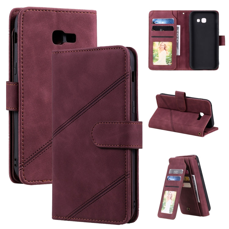 For Samsung Galaxy A5 2017 Skin Feel Business Horizontal Flip PU Leather Case with Holder & Multi-Card Slots & Wallet & Lanyard & Photo Frame
