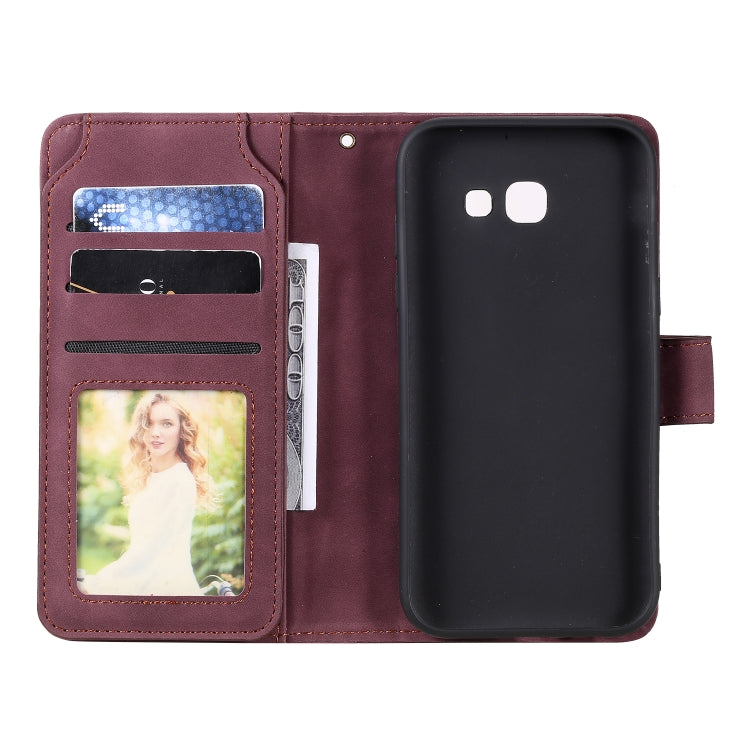 For Samsung Galaxy A5 2017 Skin Feel Business Horizontal Flip PU Leather Case with Holder & Multi-Card Slots & Wallet & Lanyard & Photo Frame