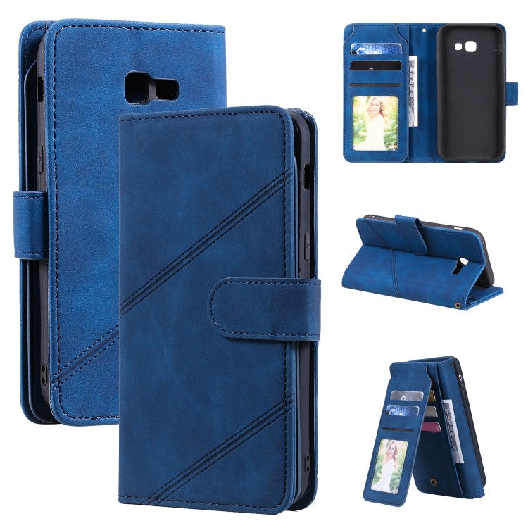For Samsung Galaxy A5 2017 Skin Feel Business Horizontal Flip PU Leather Case with Holder & Multi-Card Slots & Wallet & Lanyard & Photo Frame