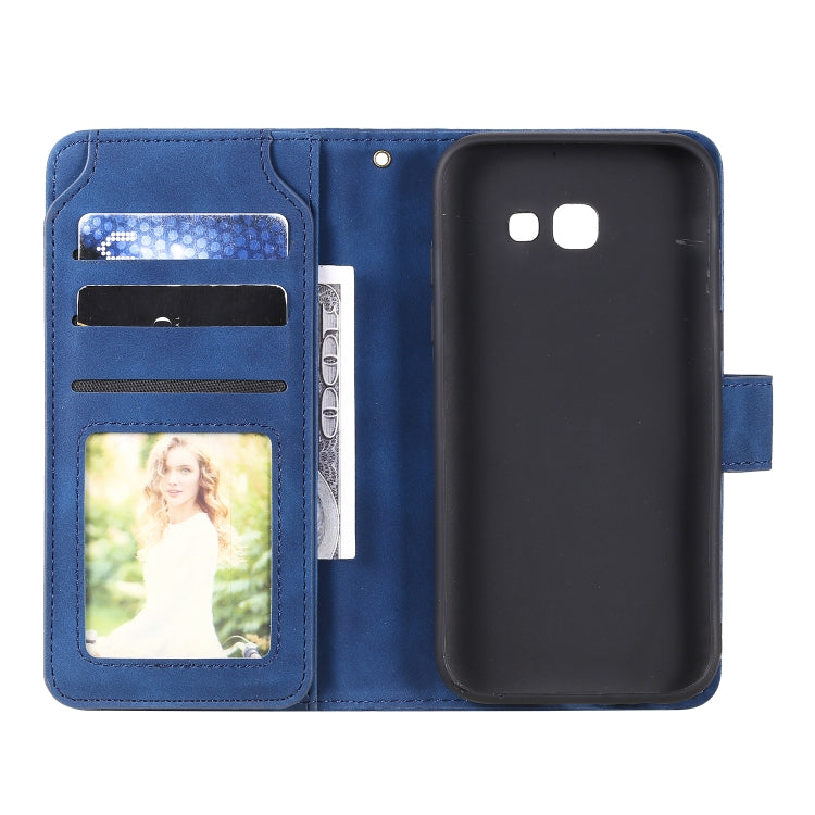 For Samsung Galaxy A5 2017 Skin Feel Business Horizontal Flip PU Leather Case with Holder & Multi-Card Slots & Wallet & Lanyard & Photo Frame
