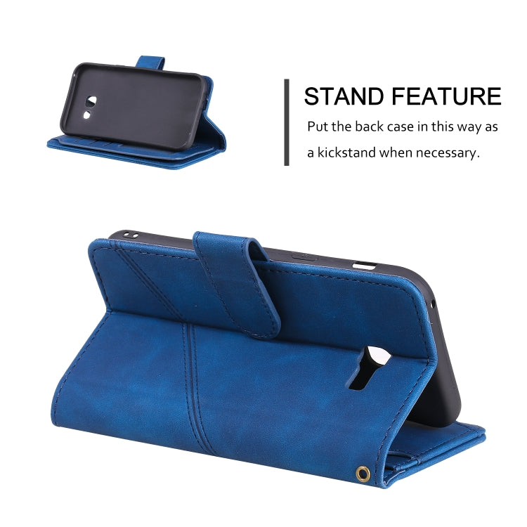 For Samsung Galaxy A5 2017 Skin Feel Business Horizontal Flip PU Leather Case with Holder & Multi-Card Slots & Wallet & Lanyard & Photo Frame