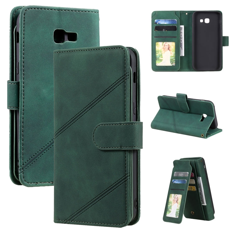 For Samsung Galaxy A5 2017 Skin Feel Business Horizontal Flip PU Leather Case with Holder & Multi-Card Slots & Wallet & Lanyard & Photo Frame