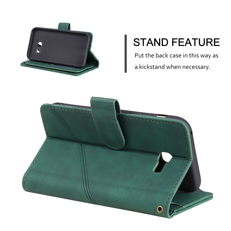 For Samsung Galaxy A5 2017 Skin Feel Business Horizontal Flip PU Leather Case with Holder & Multi-Card Slots & Wallet & Lanyard & Photo Frame