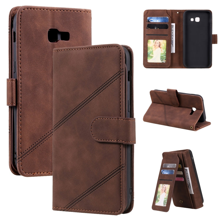 For Samsung Galaxy A5 2017 Skin Feel Business Horizontal Flip PU Leather Case with Holder & Multi-Card Slots & Wallet & Lanyard & Photo Frame
