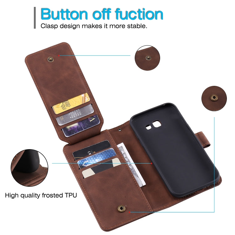 For Samsung Galaxy A5 2017 Skin Feel Business Horizontal Flip PU Leather Case with Holder & Multi-Card Slots & Wallet & Lanyard & Photo Frame