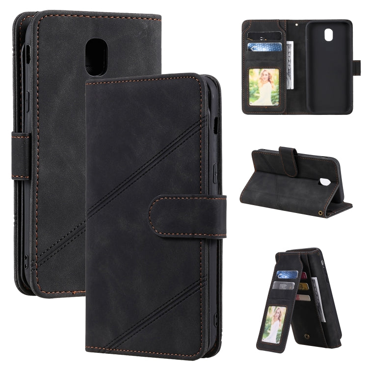 For Samsung Galaxy J5 2017 Skin Feel Business Horizontal Flip PU Leather Case with Holder & Multi-Card Slots & Wallet & Lanyard & Photo Frame