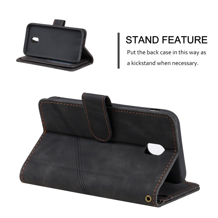 For Samsung Galaxy J5 2017 Skin Feel Business Horizontal Flip PU Leather Case with Holder & Multi-Card Slots & Wallet & Lanyard & Photo Frame