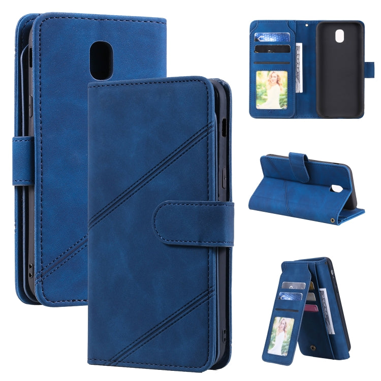 For Samsung Galaxy J5 2017 Skin Feel Business Horizontal Flip PU Leather Case with Holder & Multi-Card Slots & Wallet & Lanyard & Photo Frame