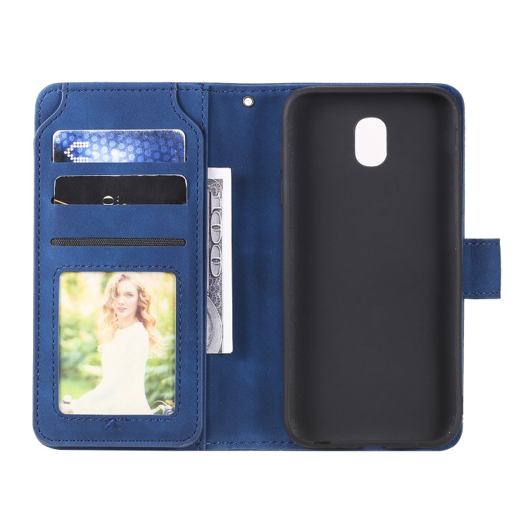 For Samsung Galaxy J5 2017 Skin Feel Business Horizontal Flip PU Leather Case with Holder & Multi-Card Slots & Wallet & Lanyard & Photo Frame
