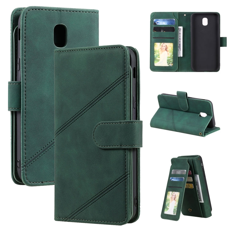 For Samsung Galaxy J5 2017 Skin Feel Business Horizontal Flip PU Leather Case with Holder & Multi-Card Slots & Wallet & Lanyard & Photo Frame