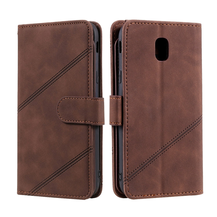 For Samsung Galaxy J5 2017 Skin Feel Business Horizontal Flip PU Leather Case with Holder & Multi-Card Slots & Wallet & Lanyard & Photo Frame