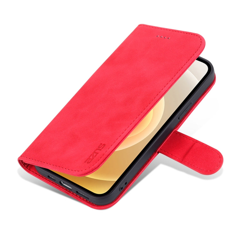 For iPhone 12 Pro AZNS Skin Feel Calf Texture Horizontal Flip Leather Case with Card Slots & Holder & Wallet