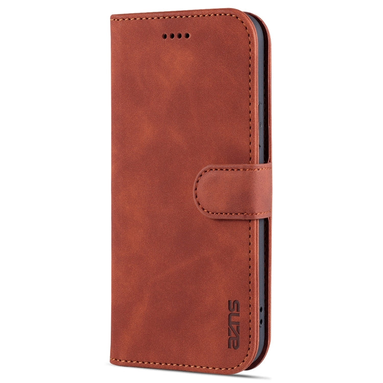 For iPhone 12 Pro Max AZNS Skin Feel Calf Texture Horizontal Flip Leather Case with Card Slots & Holder & Wallet