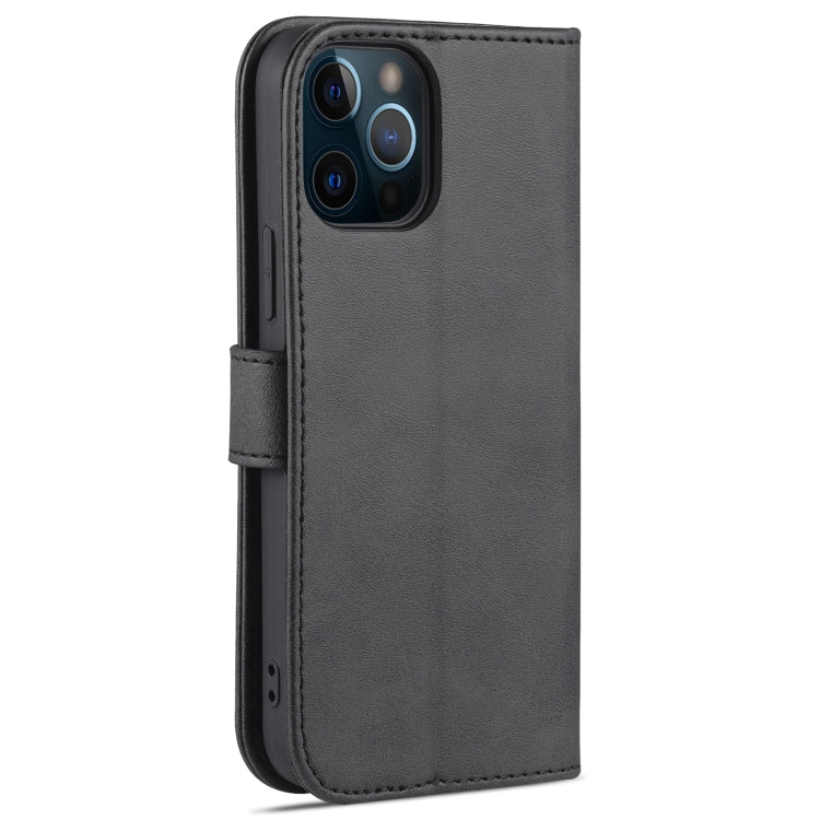 For iPhone 12 Pro Max AZNS Skin Feel Calf Texture Horizontal Flip Leather Case with Card Slots & Holder & Wallet