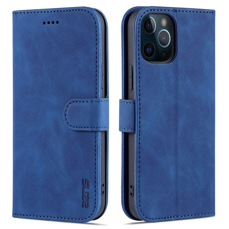 For iPhone 12 Pro Max AZNS Skin Feel Calf Texture Horizontal Flip Leather Case with Card Slots & Holder & Wallet