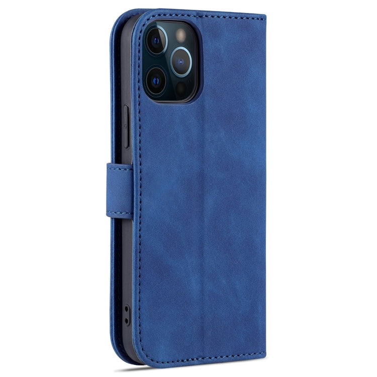 For iPhone 12 Pro Max AZNS Skin Feel Calf Texture Horizontal Flip Leather Case with Card Slots & Holder & Wallet