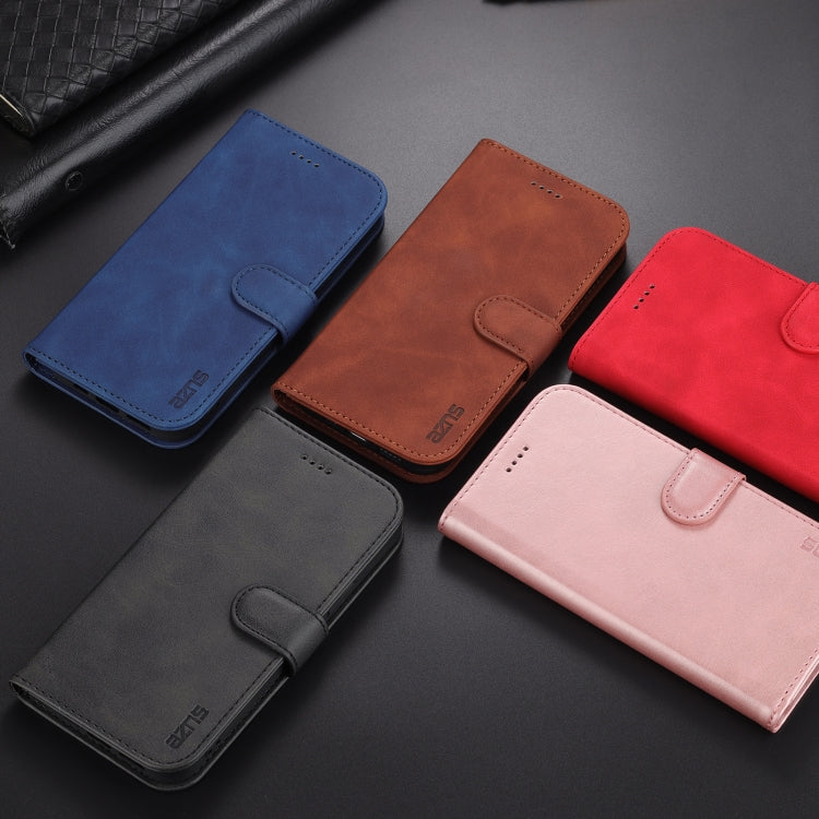 For iPhone 12 Pro Max AZNS Skin Feel Calf Texture Horizontal Flip Leather Case with Card Slots & Holder & Wallet