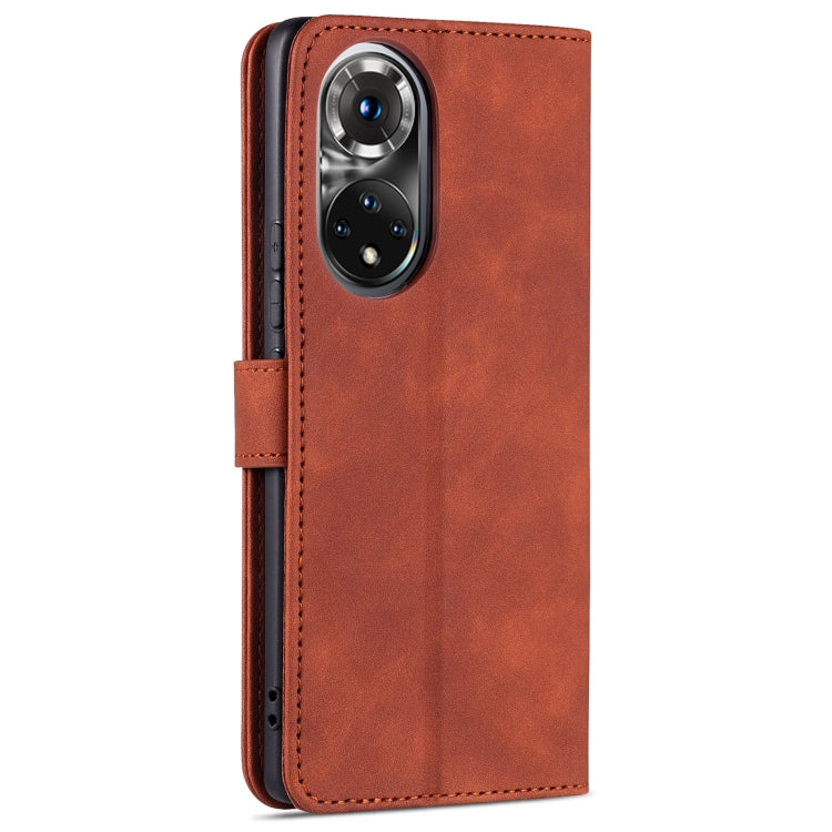 For Honor 50 AZNS Skin Feel Calf Texture Horizontal Flip Leather Case with Card Slots & Holder & Wallet