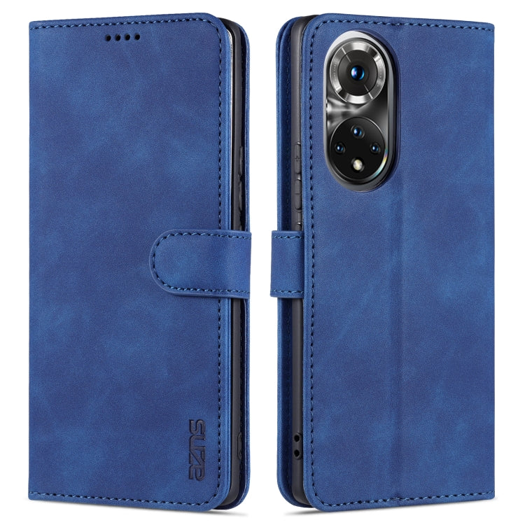 For Honor 50 Pro AZNS Skin Feel Calf Texture Horizontal Flip Leather Case with Card Slots & Holder & Wallet