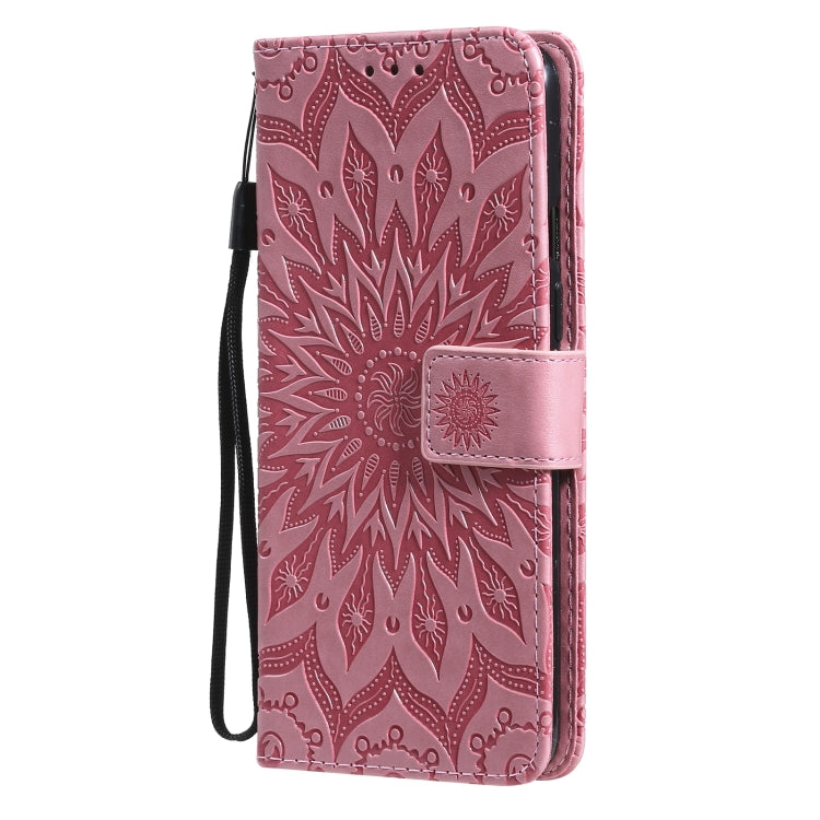 For OnePlus 9 Sun Embossing Pattern Horizontal Flip Leather Case with Card Slot & Holder & Wallet & Lanyard