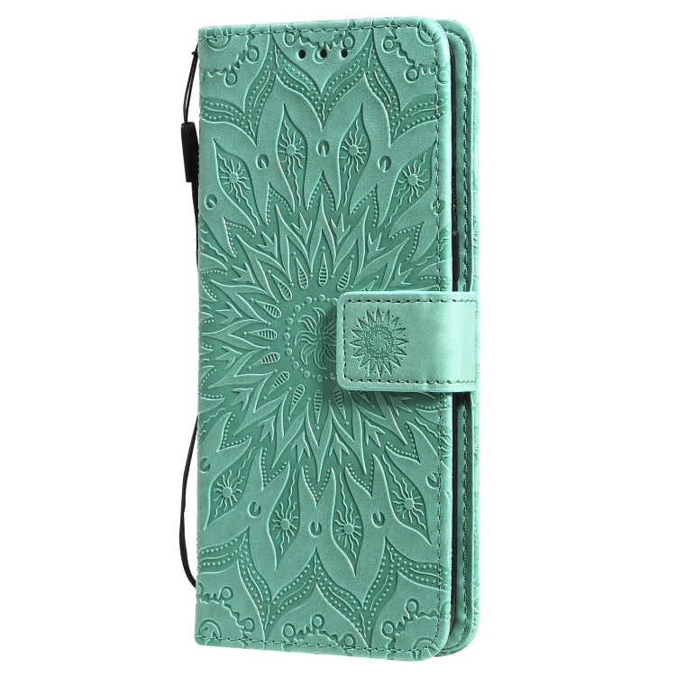 For OnePlus 9 Sun Embossing Pattern Horizontal Flip Leather Case with Card Slot & Holder & Wallet & Lanyard