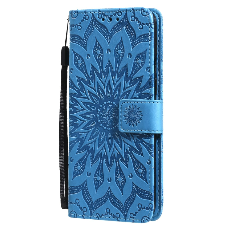 For OnePlus 9 Sun Embossing Pattern Horizontal Flip Leather Case with Card Slot & Holder & Wallet & Lanyard