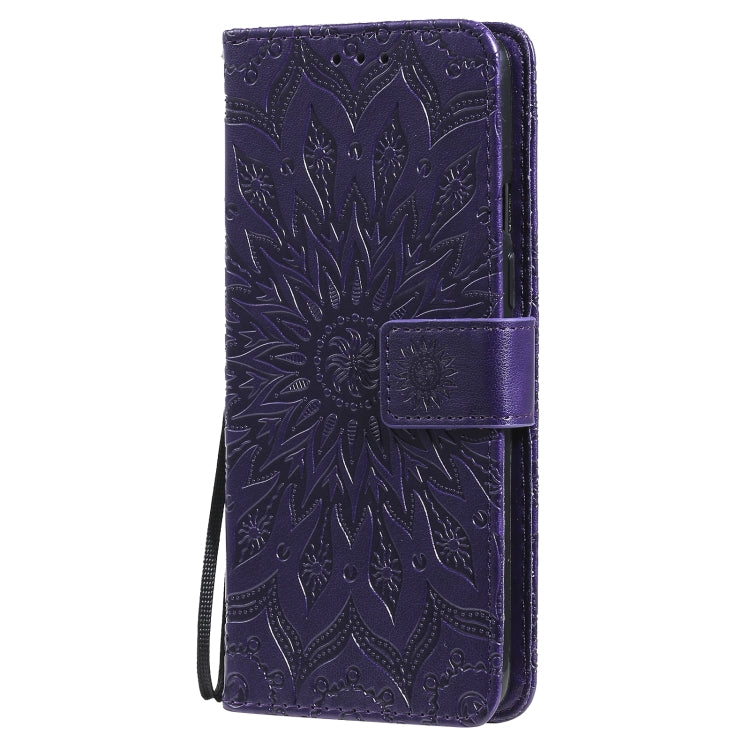 For OnePlus 9 Sun Embossing Pattern Horizontal Flip Leather Case with Card Slot & Holder & Wallet & Lanyard