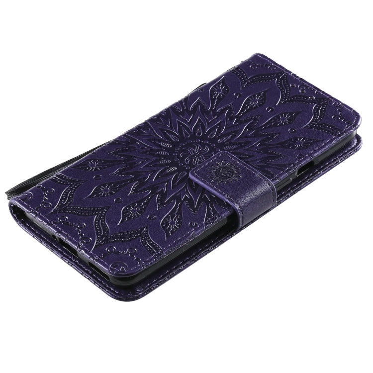 For OnePlus 9 Sun Embossing Pattern Horizontal Flip Leather Case with Card Slot & Holder & Wallet & Lanyard