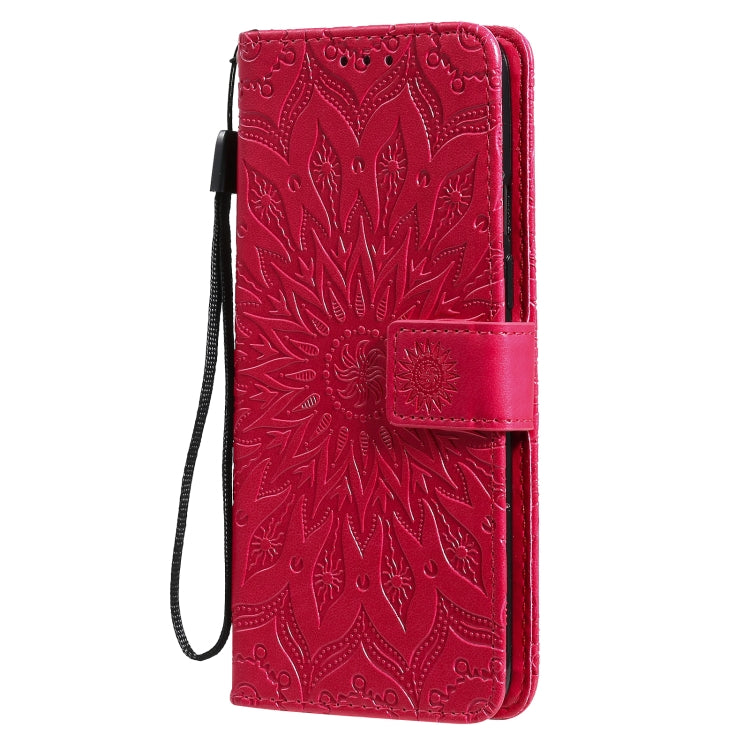 For OnePlus 9 Sun Embossing Pattern Horizontal Flip Leather Case with Card Slot & Holder & Wallet & Lanyard